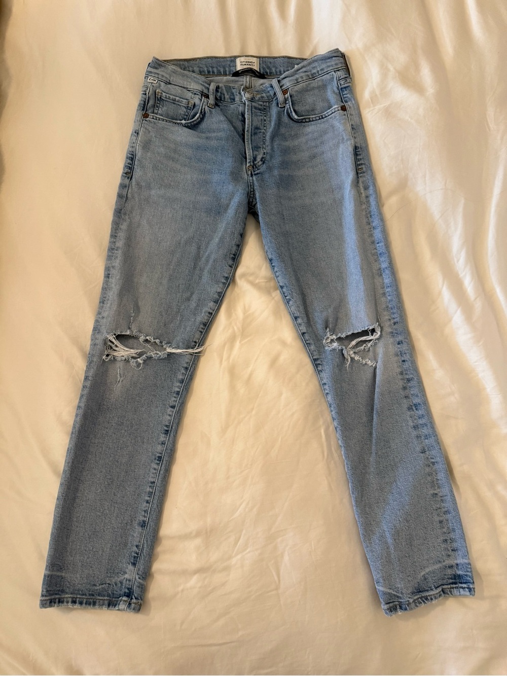 Citizens of Humanity  Blue Denim Jeans ex-boyfriend mid rise